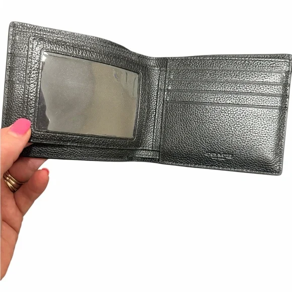 Coach Black Pebbled Leather 3 in 1 Wallet - Picture 8 of 8
